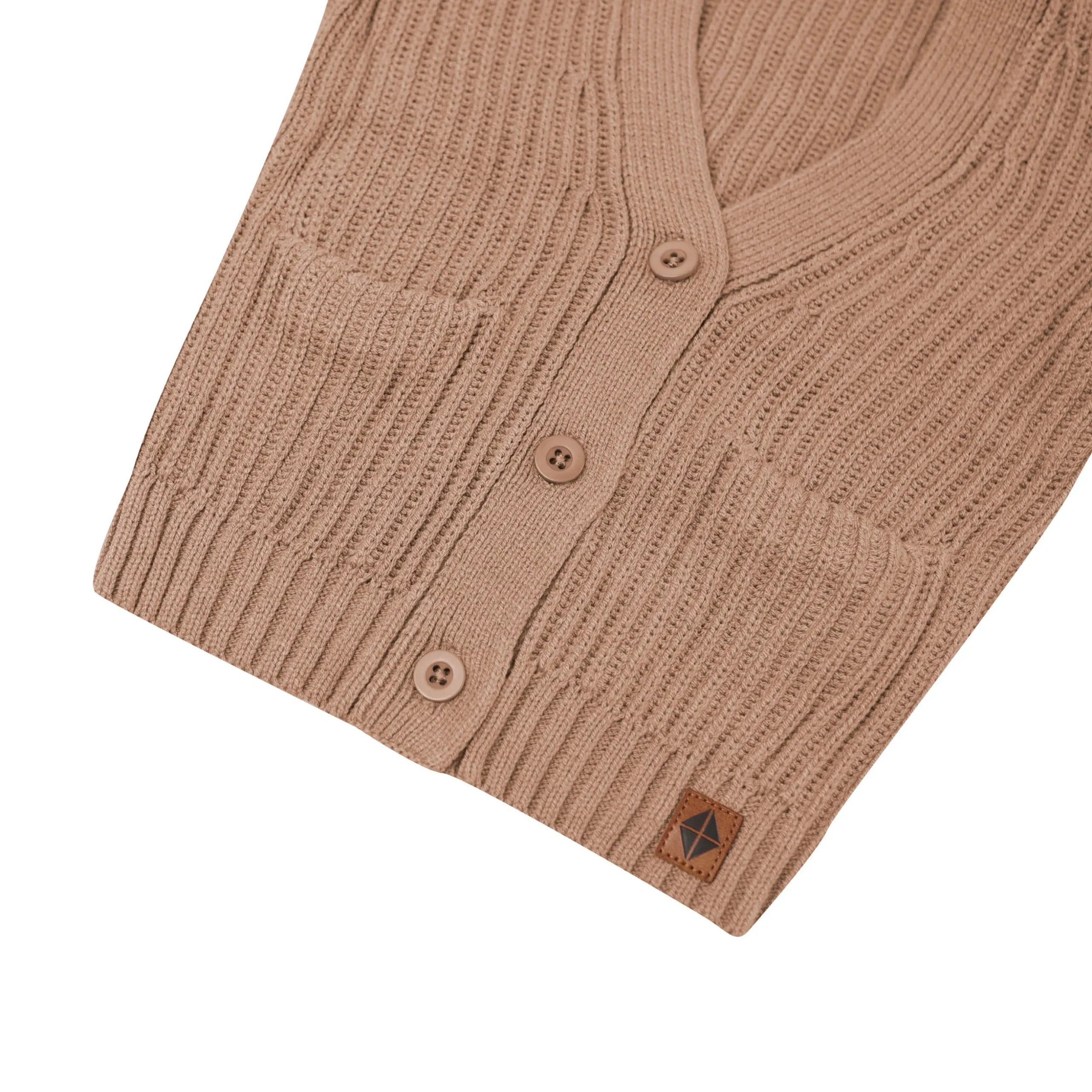 Chunky Knit Oversized Cardigan in Latte