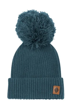 Chunky Knit Pom Beanie in Atlantic