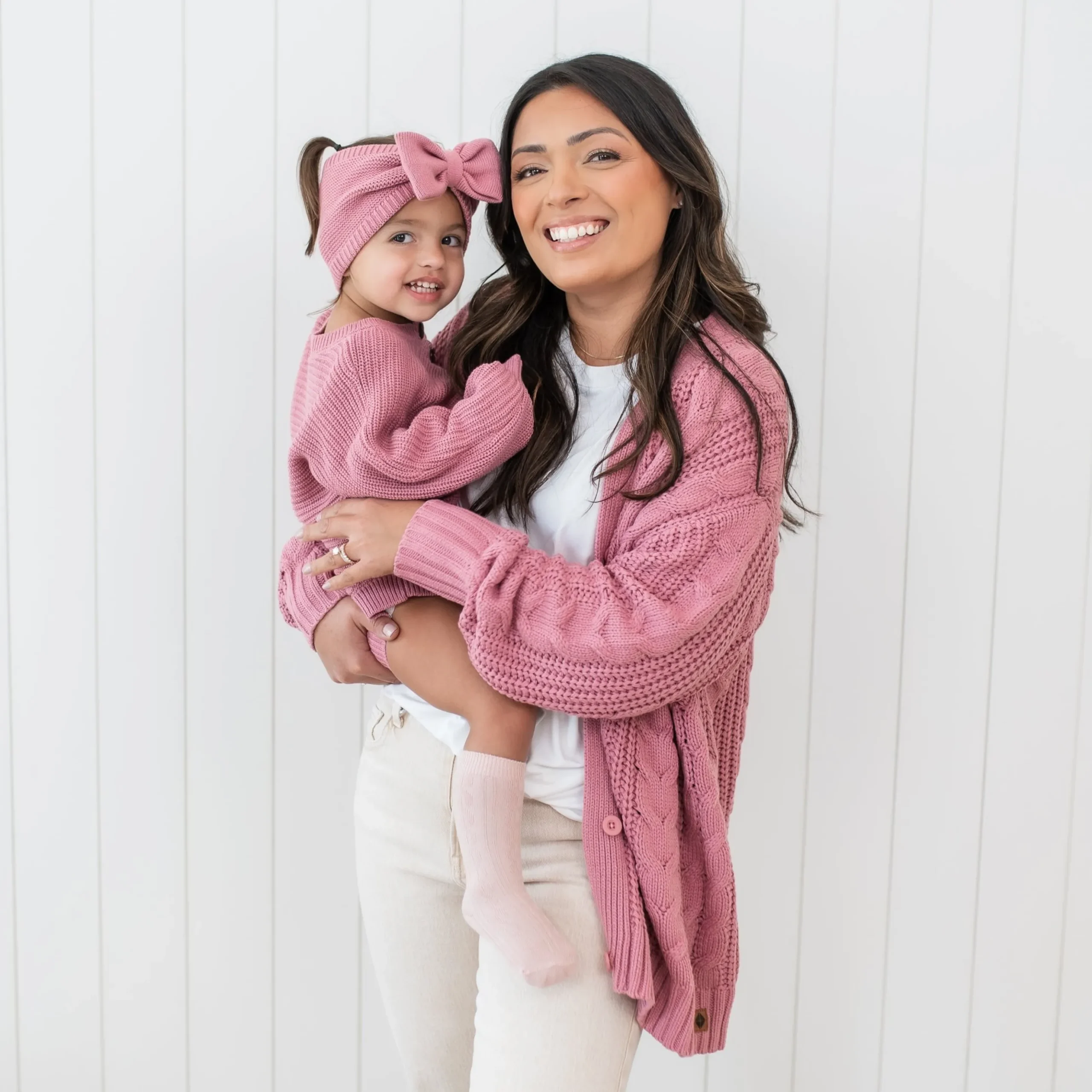 Chunky Knit Romper in Apple Blossom