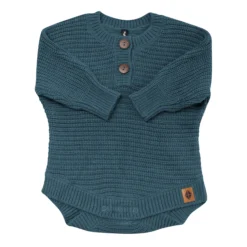 Chunky Knit Romper in Atlantic