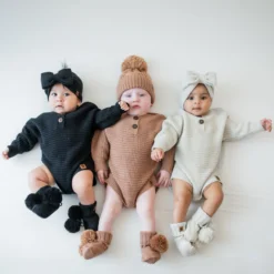 Chunky Knit Romper in Latte