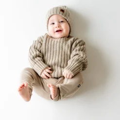 Chunky Knit Sweater in Almond