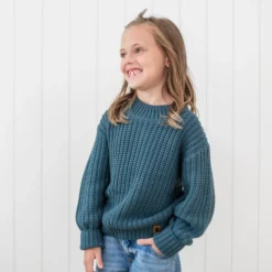 Chunky Knit Sweater in Atlantic