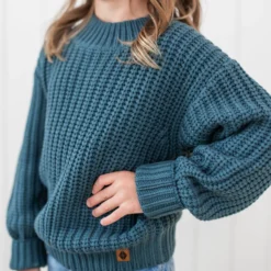 Chunky Knit Sweater in Atlantic