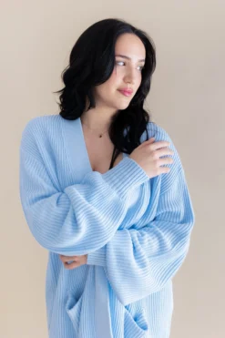 Chunky Knit Women's Oversized Cardigan in Breeze
