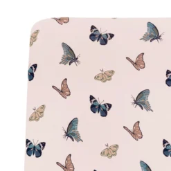 Crib Sheet in Blush Butterfly