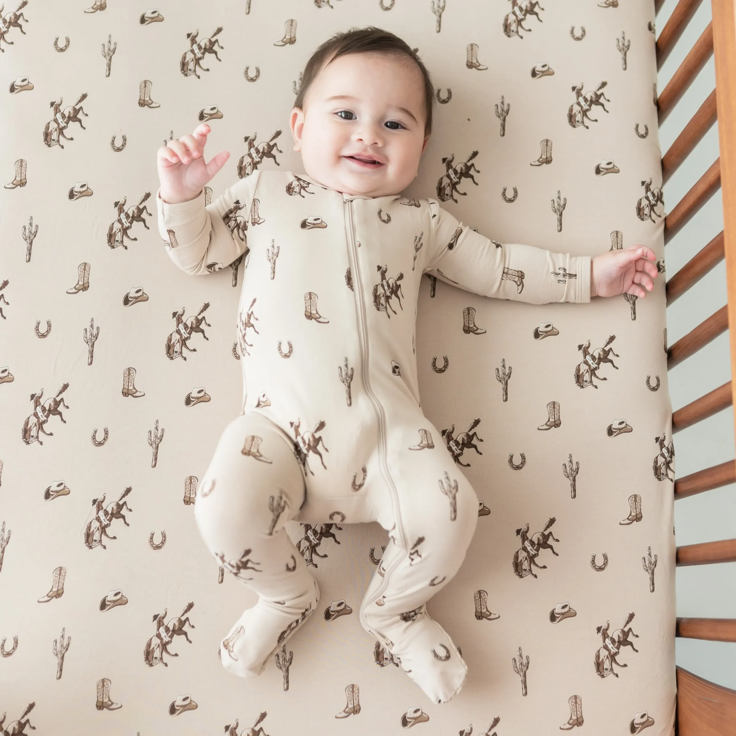 Crib Sheet in Classic Cowboy