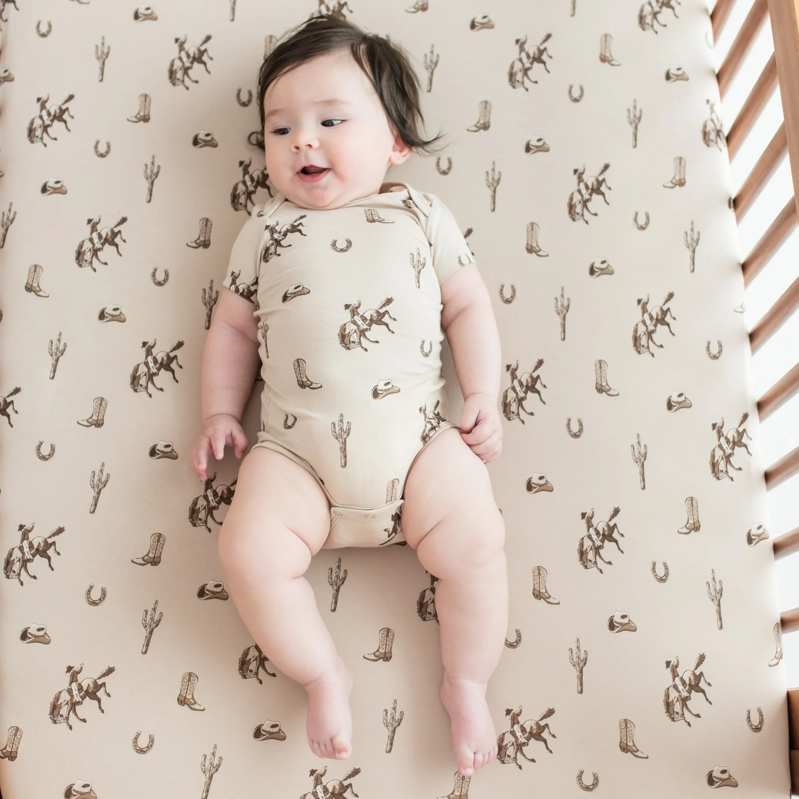 Crib Sheet in Classic Cowboy