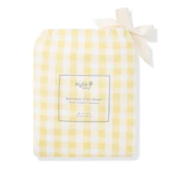 Crib Sheet in Gingham Chamomile