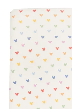 Crib Sheet in Pastel Mickey Mouse
