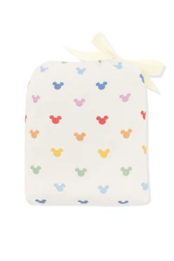 Crib Sheet in Pastel Mickey Mouse