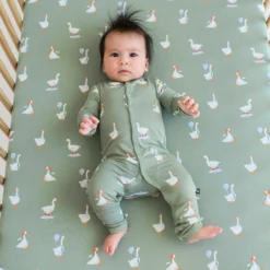 Crib Sheet in Silly Goose