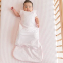 Crib Sheet in Small Sakura Stripe