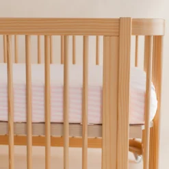 Crib Sheet in Small Sakura Stripe