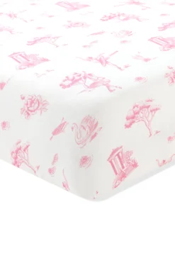 Crib Sheet in Toile Ballet
