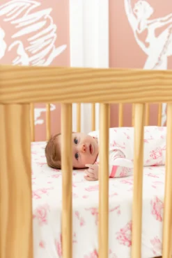 Crib Sheet in Toile Ballet
