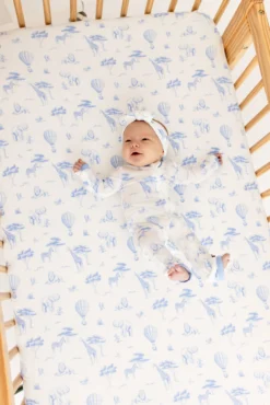 Crib Sheet in Toile Safari