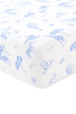 Crib Sheet in Toile Safari