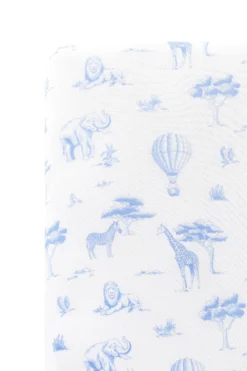 Crib Sheet in Toile Safari