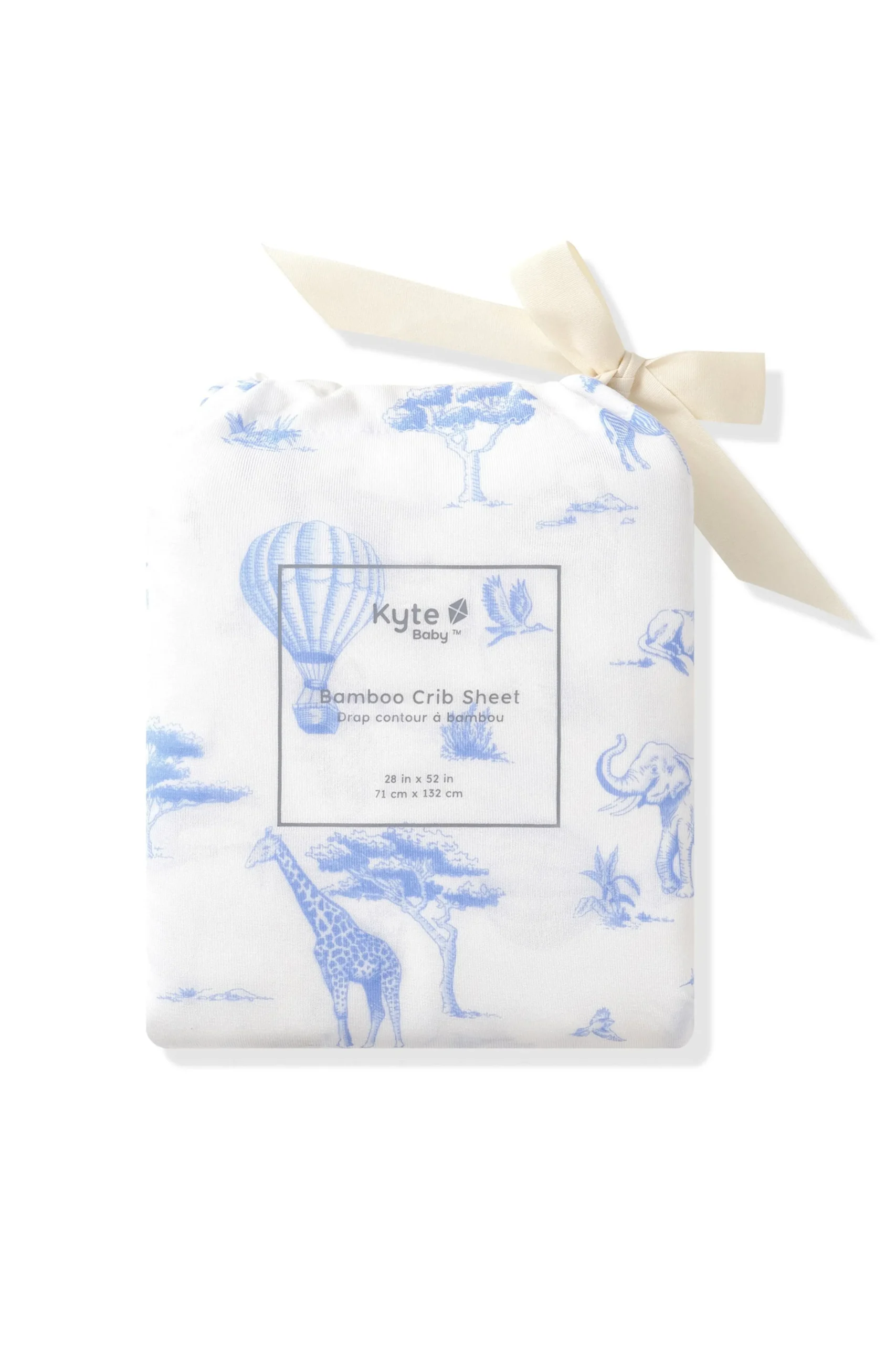 Crib Sheet in Toile Safari