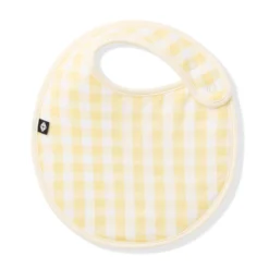 Cushy Bib in Gingham Chamomile