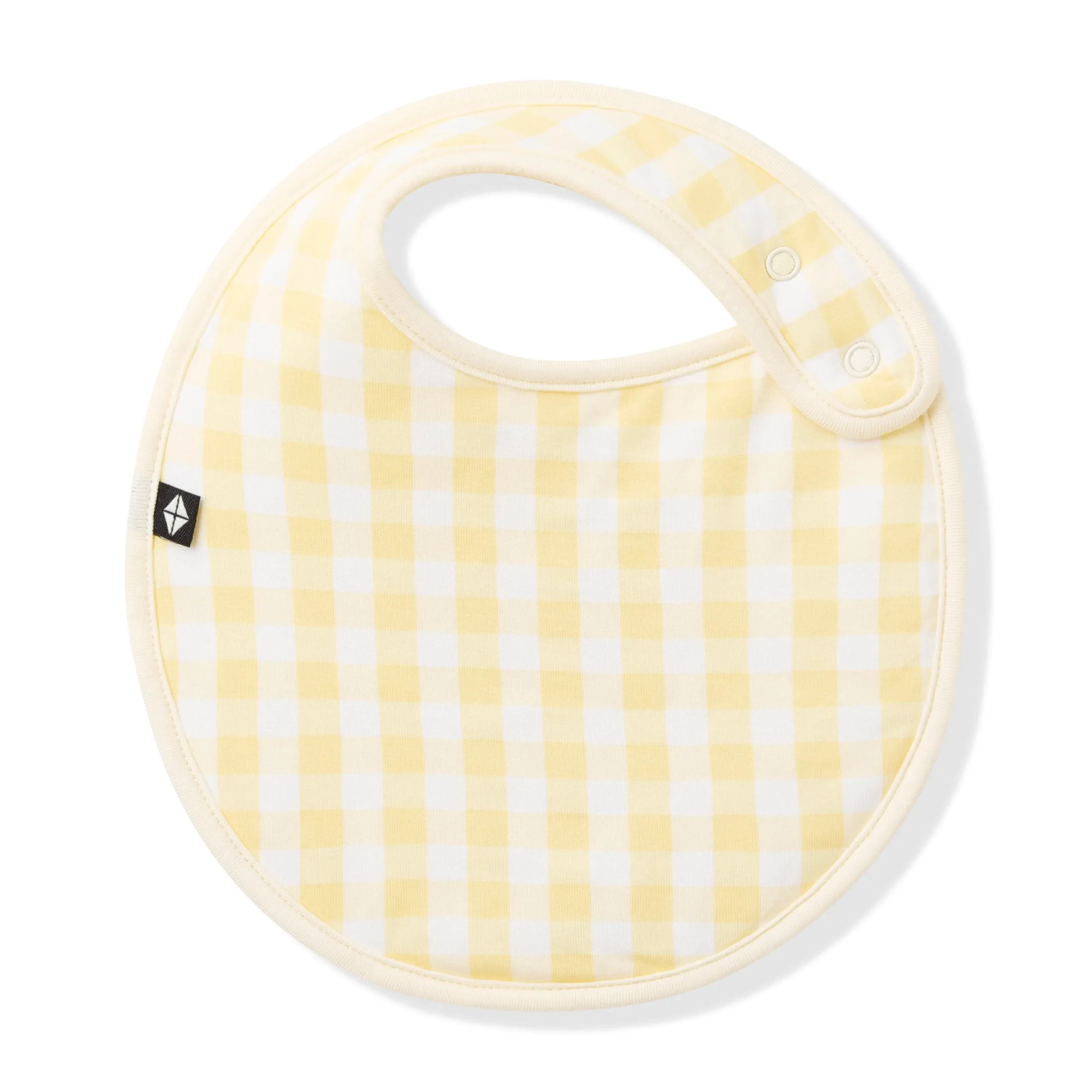 Cushy Bib in Gingham Chamomile
