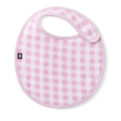 Cushy Bib in Gingham Thistle