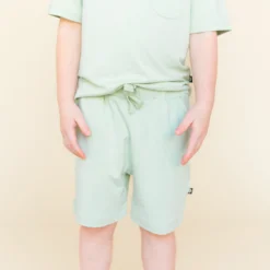 Drawstring Short in Basil