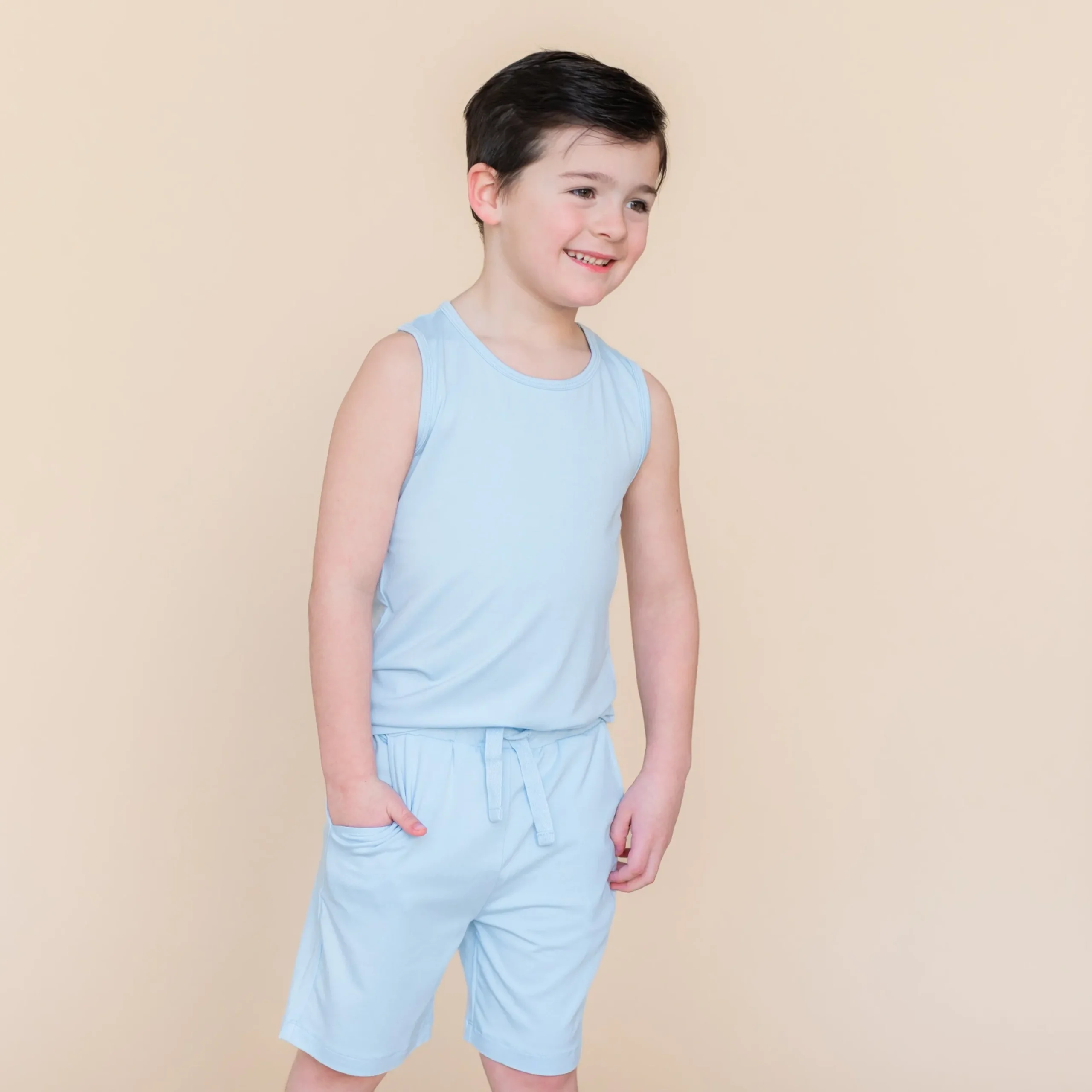Drawstring Short in Breeze