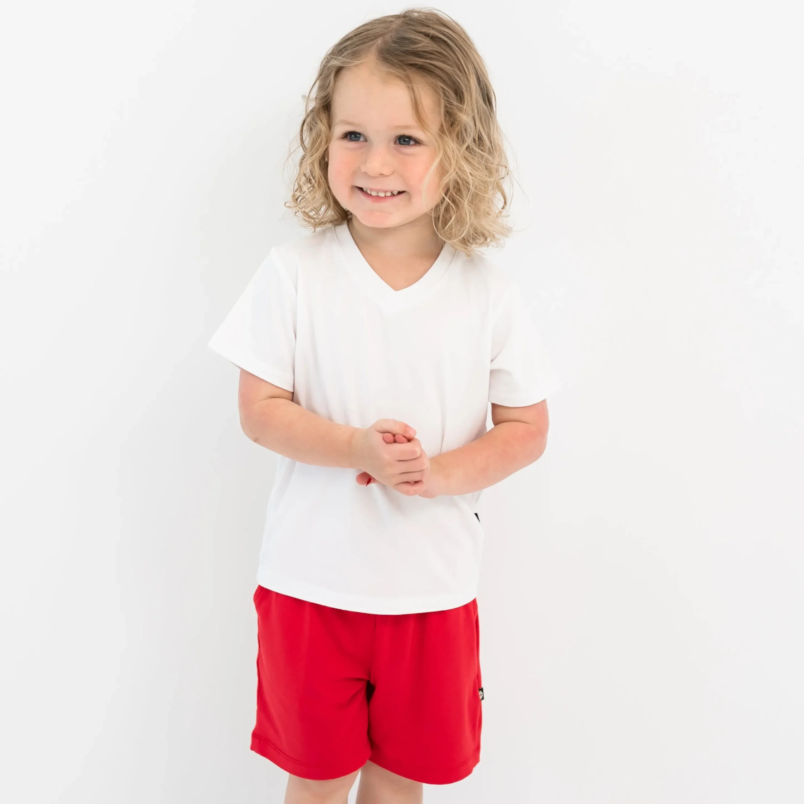 Drawstring Short in Cardinal
