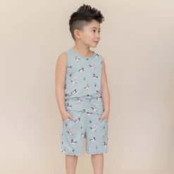 Drawstring Short in Mallard Duck
