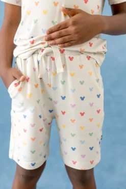 Drawstring Short in Pastel Mickey Mouse