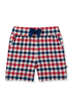 Drawstring Short in Patriotic Gingham