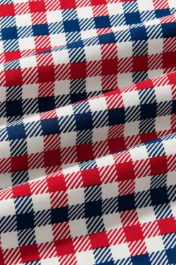 Drawstring Short in Patriotic Gingham