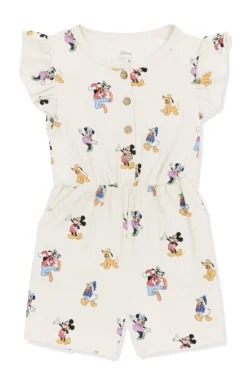 Flutter Sleeve Romper in Mickey Mouse and Friends
