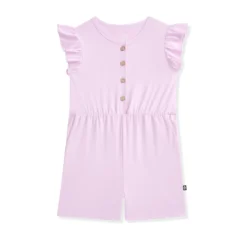 Flutter Sleeve Romper in Thistle