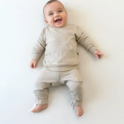 French Terry Jogger Set in Almond