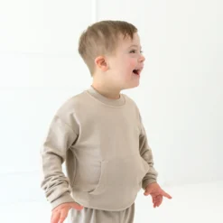 French Terry Jogger Set in Almond