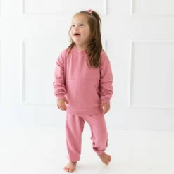 French Terry Jogger Set in Apple Blossom
