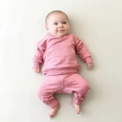 French Terry Jogger Set in Apple Blossom