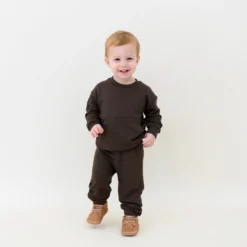 French Terry Jogger Set in Espresso