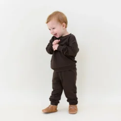 French Terry Jogger Set in Espresso