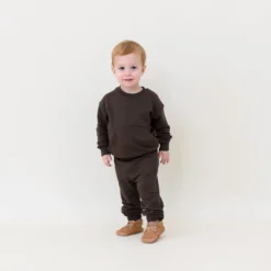 French Terry Jogger Set in Espresso
