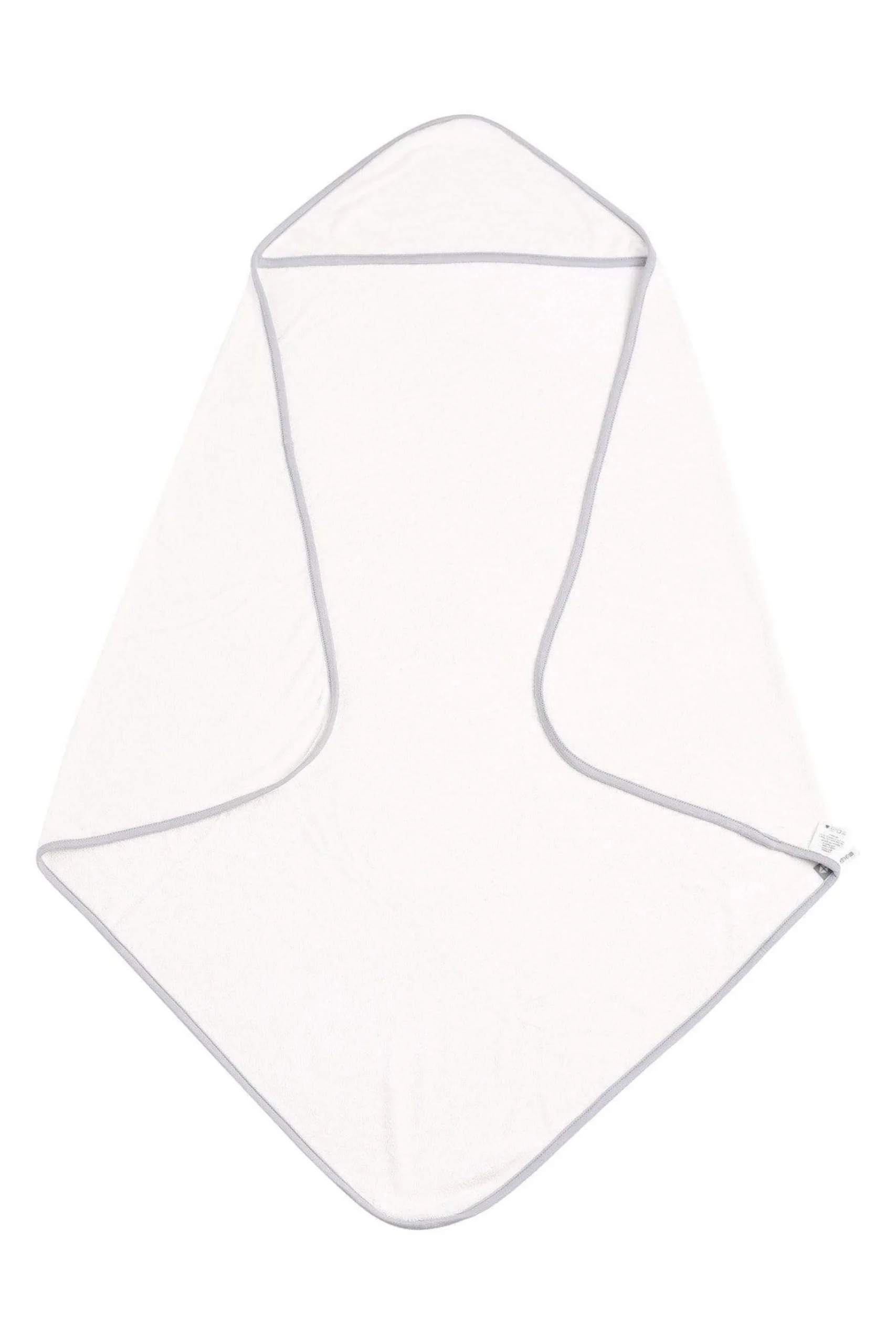 Hooded Bath Towel in Cloud with Storm Trim