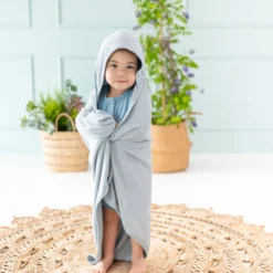 Hooded Bath Towel in Fog