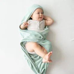 Hooded Bath Towel in Sage