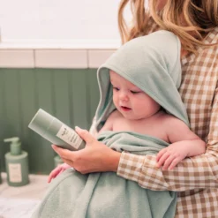 Hooded Bath Towel in Sage