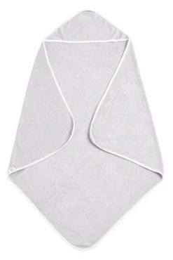 Hooded Bath Towel in Storm with Cloud Trim