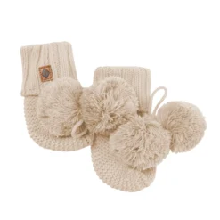 Knit Booties in Almond