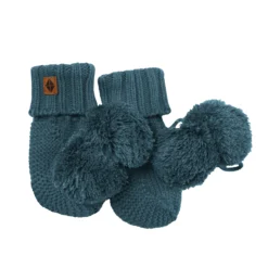 Knit Booties in Atlantic